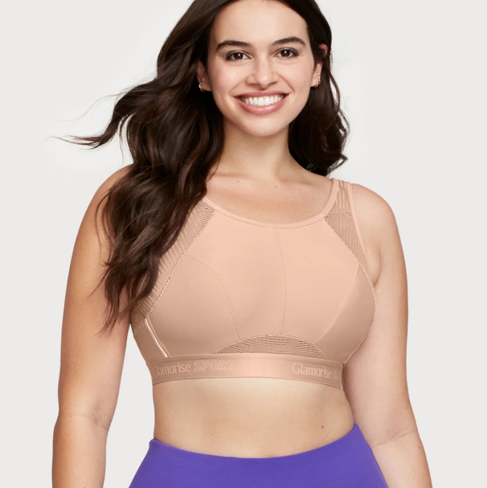 NWT Glamorise No-Sweat Mesh Sports Bra